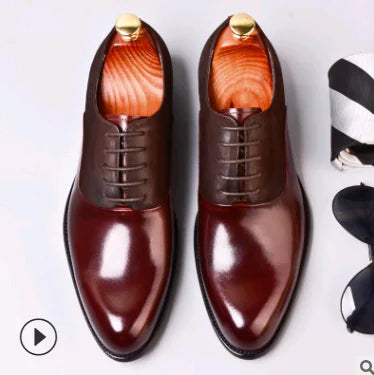 Men's Vintage Leather Dress Shoes - British Style Oxford Loafers | Classic & Elegant