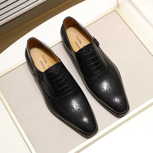 Men's Business Oxford Leather Dress Shoes - Premium Formal Shoes | Classic Style