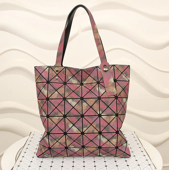 Geometric Diamond Shoulder Bag - Fashionable Tote Bag