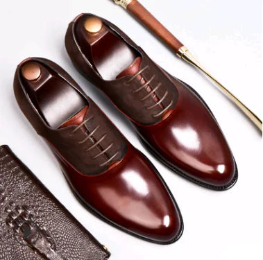 Men's Vintage Leather Dress Shoes - British Style Oxford Loafers | Classic & Elegant