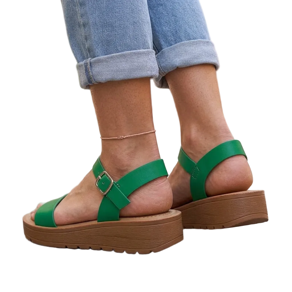 Womens Flat Sandals Open Toes Ankle 8.0