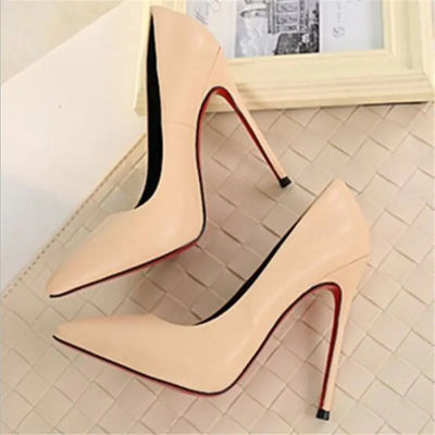 Women's 12cm Stiletto High Heels - Pointed Toe Glamour Pumps