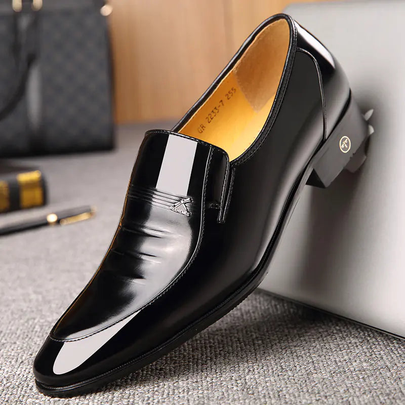 REEHEMES Men's Leather Dress Shoes - British Style Oxford Loafers | Formal & Casual