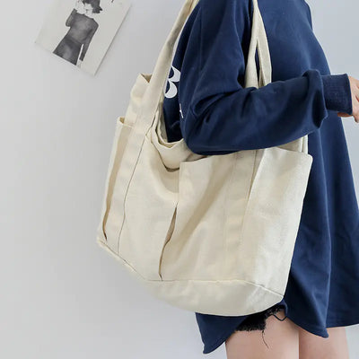 2023 Japanese Style Canvas Tote Bag - Large Capacity Women's Bag | Gotaar - Gotaar