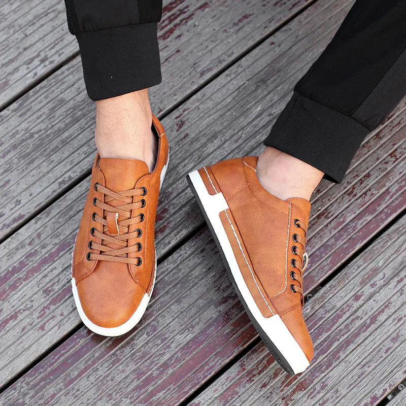 Men's Versatile Casual Leather Skate Shoes - Multi-Purpose Footwear | Gotaar