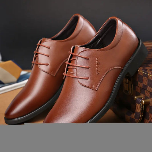Classic British Leather Dress Shoes for Men