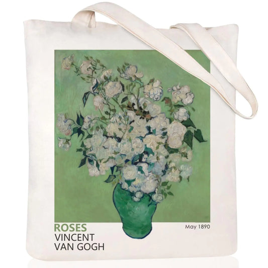 Vintage Canvas Shopper Tote - Spacious 12oz Canvas Bag with Inner Zippered Pocket