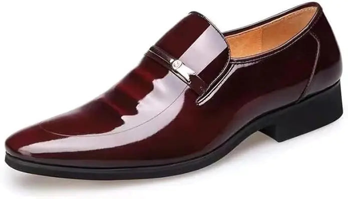 Men's Burgundy Oxfords Formal Anti-Slip Dress Shoes