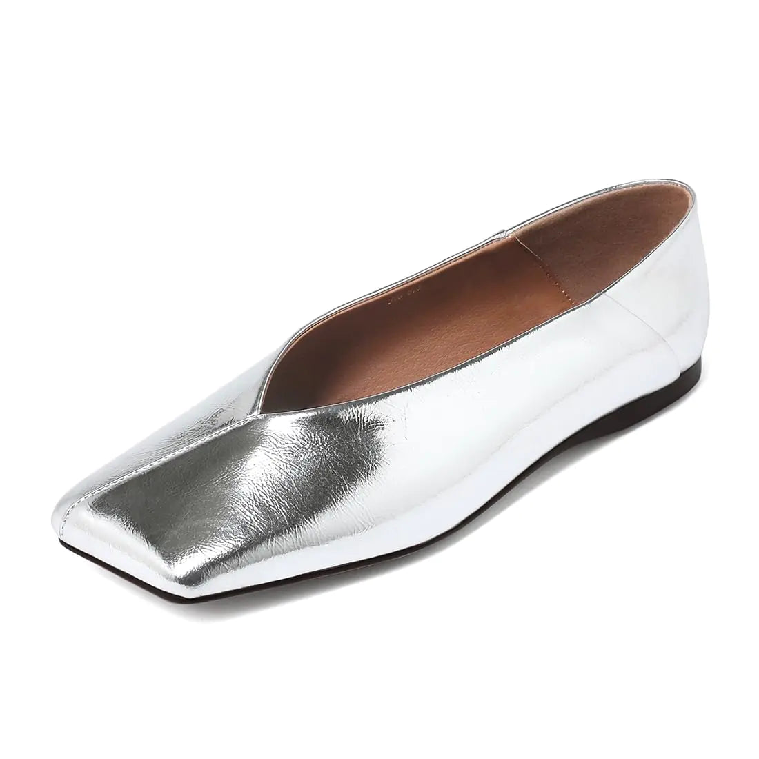 ChicBeats Silver Patent Women's Ballet Flats