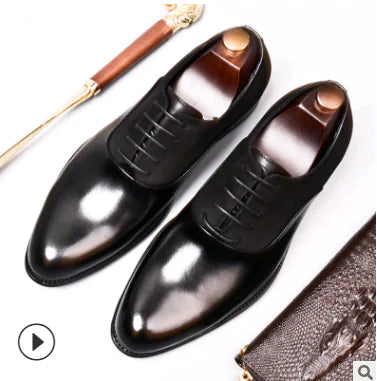 Men's Vintage Leather Dress Shoes - British Style Oxford Loafers | Classic & Elegant