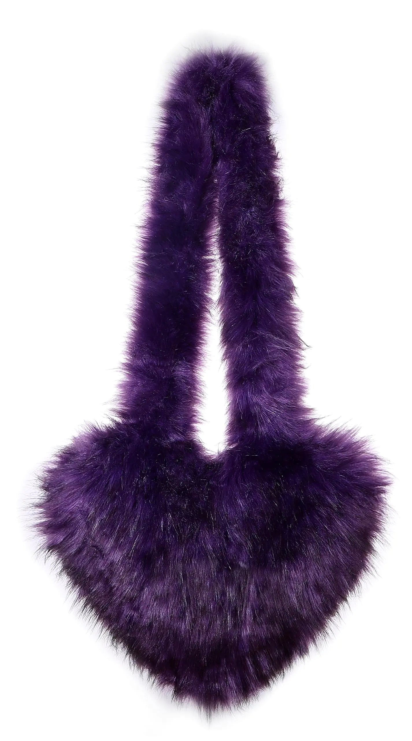 Chic Faux Fur Heart Crossbody - Premium Heart-Shaped Handbag