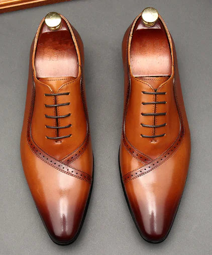 Georgio Leather Oxford Business Shoes - Premium Men's Dress Shoes | Formal & Casual
