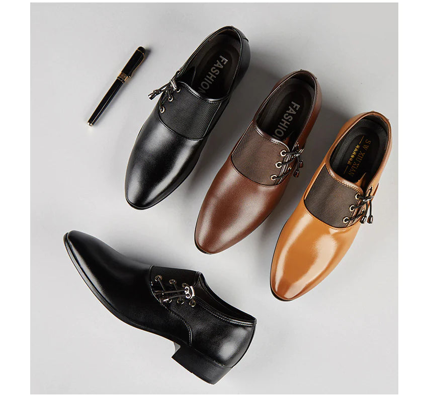 Men's Versatile Leather Shoes - Casual to Formal Footwear