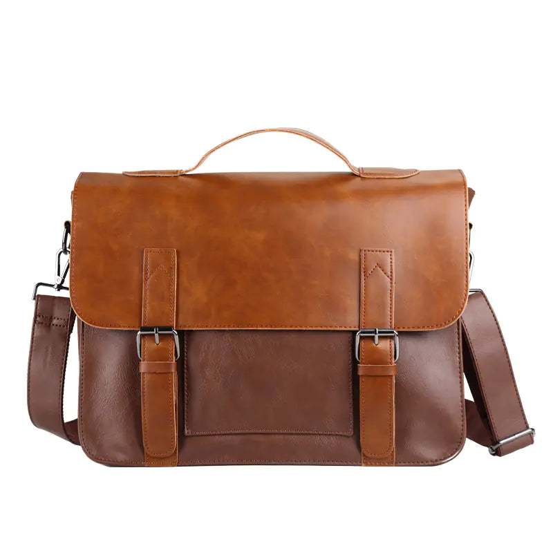 Vintage PU Leather Shoulder Bag for Men