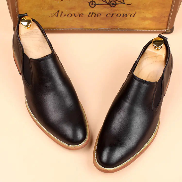 Men's Breathable Leather Shoes - British Style Oxford Loafers | Comfortable & Stylish