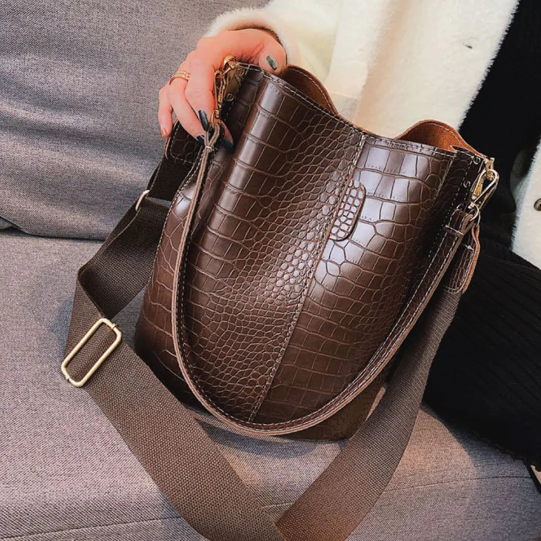Blake Vegan Croc Shoulder Bag