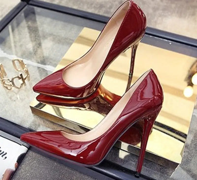Women's 12cm Stiletto High Heels - Pointed Toe Glamour Pumps