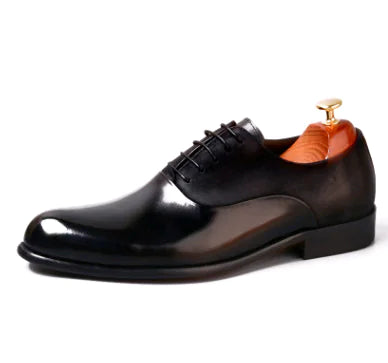 Men's Vintage Leather Dress Shoes - British Style Oxford Loafers | Classic & Elegant