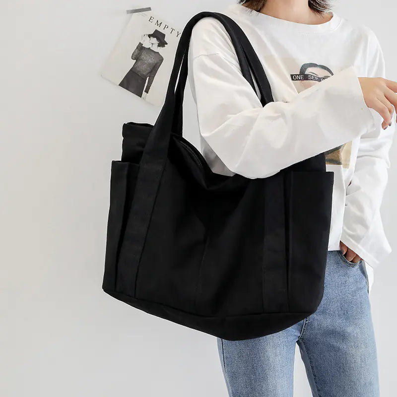 2023 Japanese Style Canvas Tote Bag - Large Capacity Women's Bag | Gotaar - Gotaar