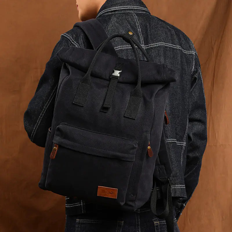 Casual Canvas Hand-held Shoulder Bag for Men and Women