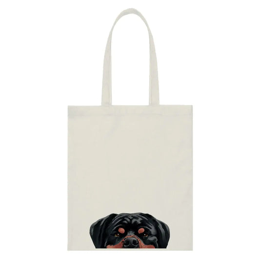 WIRESTER Eco Canvas Tote - Rottweiler Design