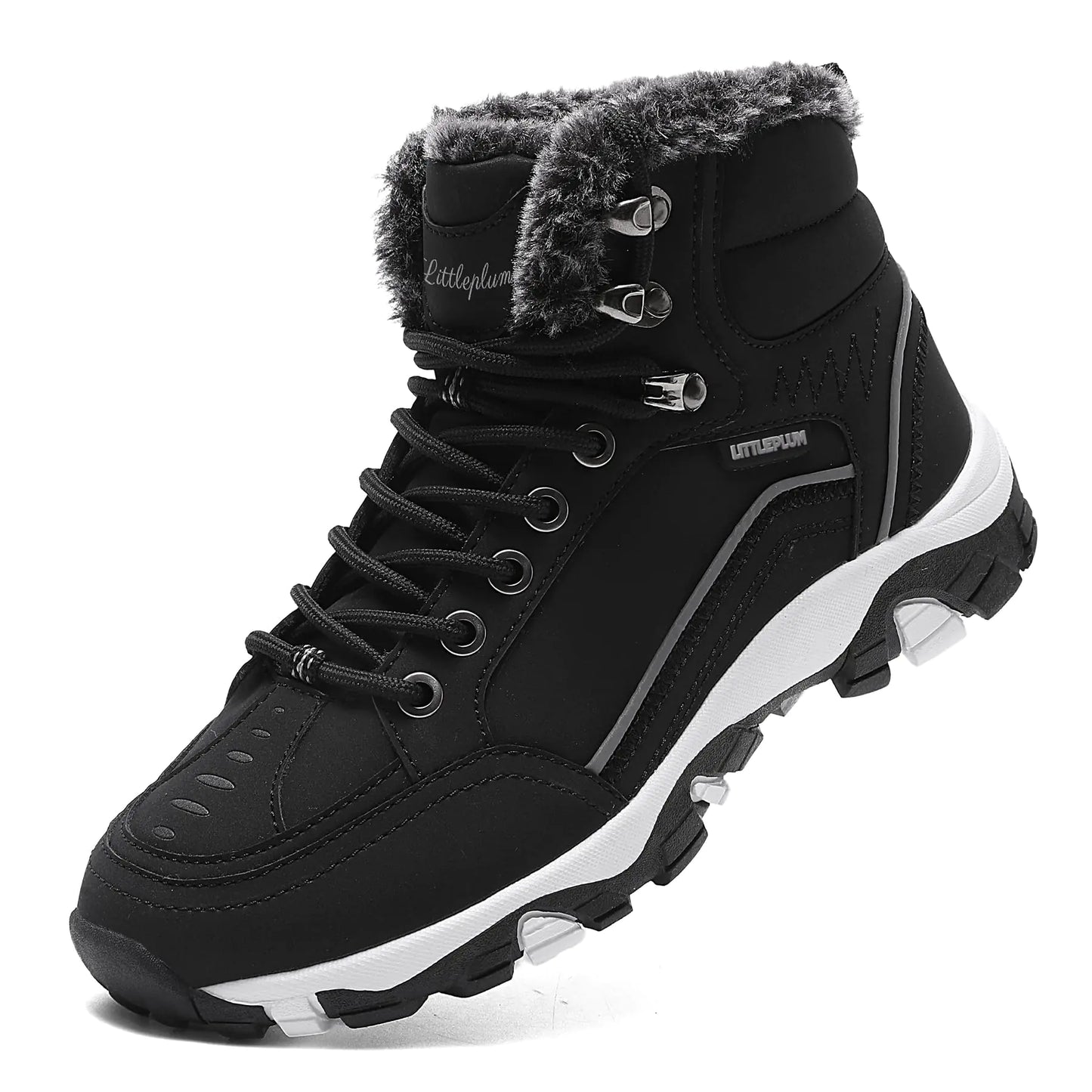Littleplum Cozy Fur-Lined Snow Boots - Waterproof Winter Ankle Boots